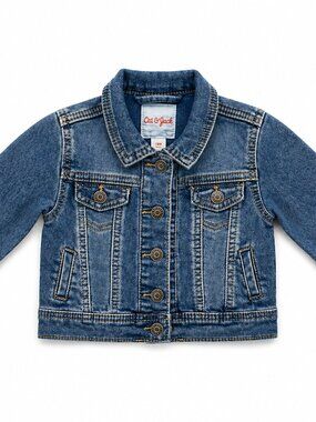 Cat & Jack Toddler Boys Denim Jean Jacket Size 18 Months Blue Classic